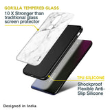 Modern White Marble Glass case for Oppo Reno8 Pro 5G