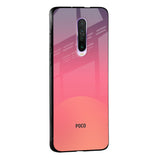 Sunset Orange Glass Case for Poco X3