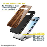 Timber Printed Glass case for Samsung Galaxy A21s