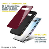 Classic Burgundy Glass Case for Samsung Galaxy A21s