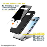 Cute Penguin Glass Case for Samsung Galaxy A52