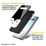 Cute Penguin Glass Case for Samsung Galaxy M33 5G