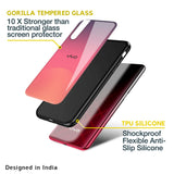 Sunset Orange Glass Case for Vivo V21e