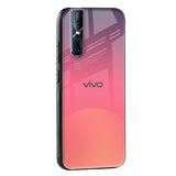 Sunset Orange Glass Case for Vivo Y15s