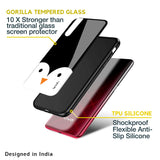 Cute Penguin Glass Case for Vivo Y15s