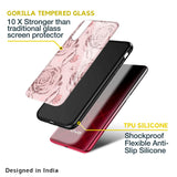 Shimmer Roses Glass case for Vivo X80 5G