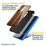 Timber Printed Glass case for Redmi Note 9 Pro