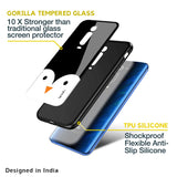 Cute Penguin Glass Case for Redmi A1 Plus
